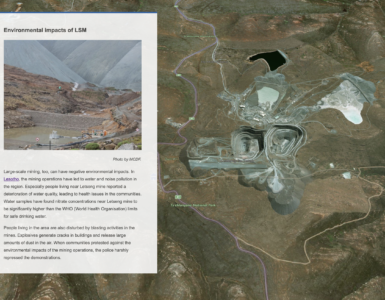Storymap impact of diamond mining